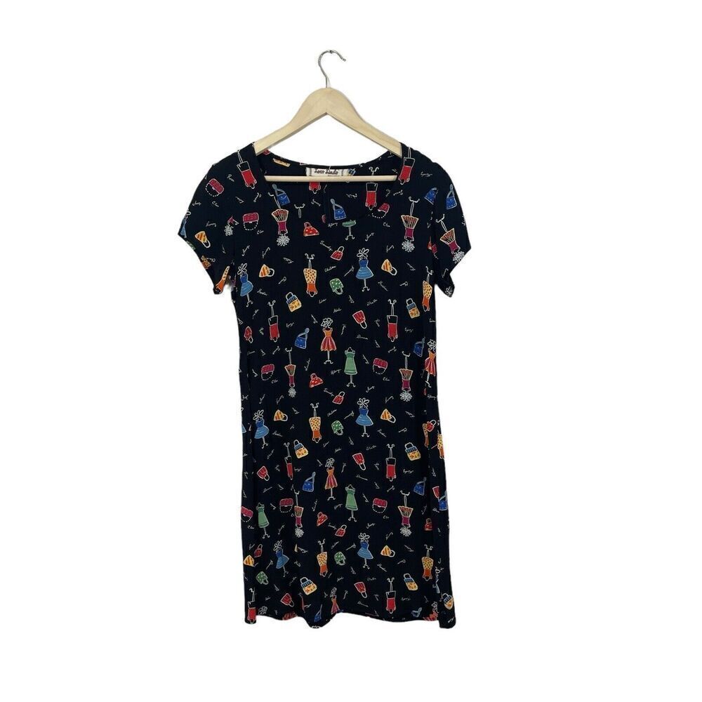 Vintage Loco Lindo California Made Small Dress Short Sleeve Womens